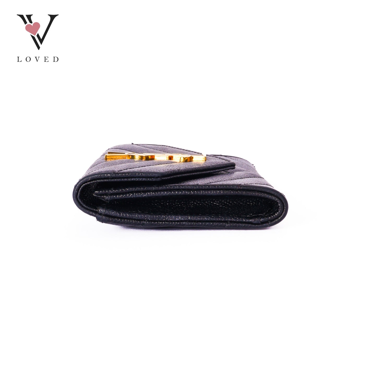 Monogram Small Flap Wallet in Grained Leather