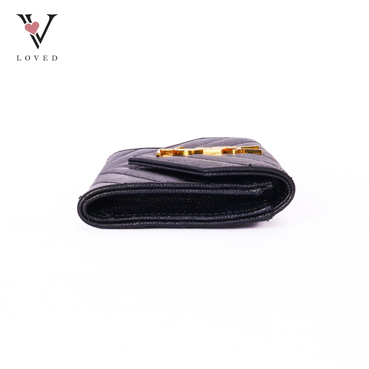 Monogram Small Flap Wallet in Grained Leather