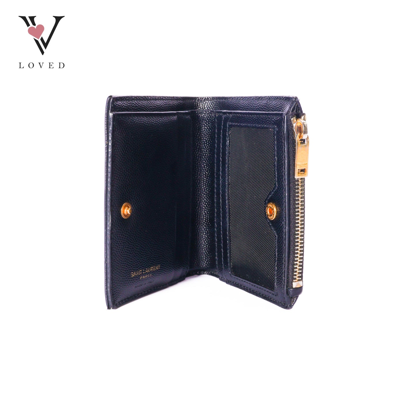 Grain De Poudre Matelasse Chevron Monogram Zipped Card Case