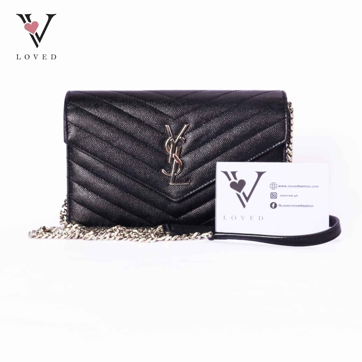 Cassandre Envelope Wallet On Chain Black Small