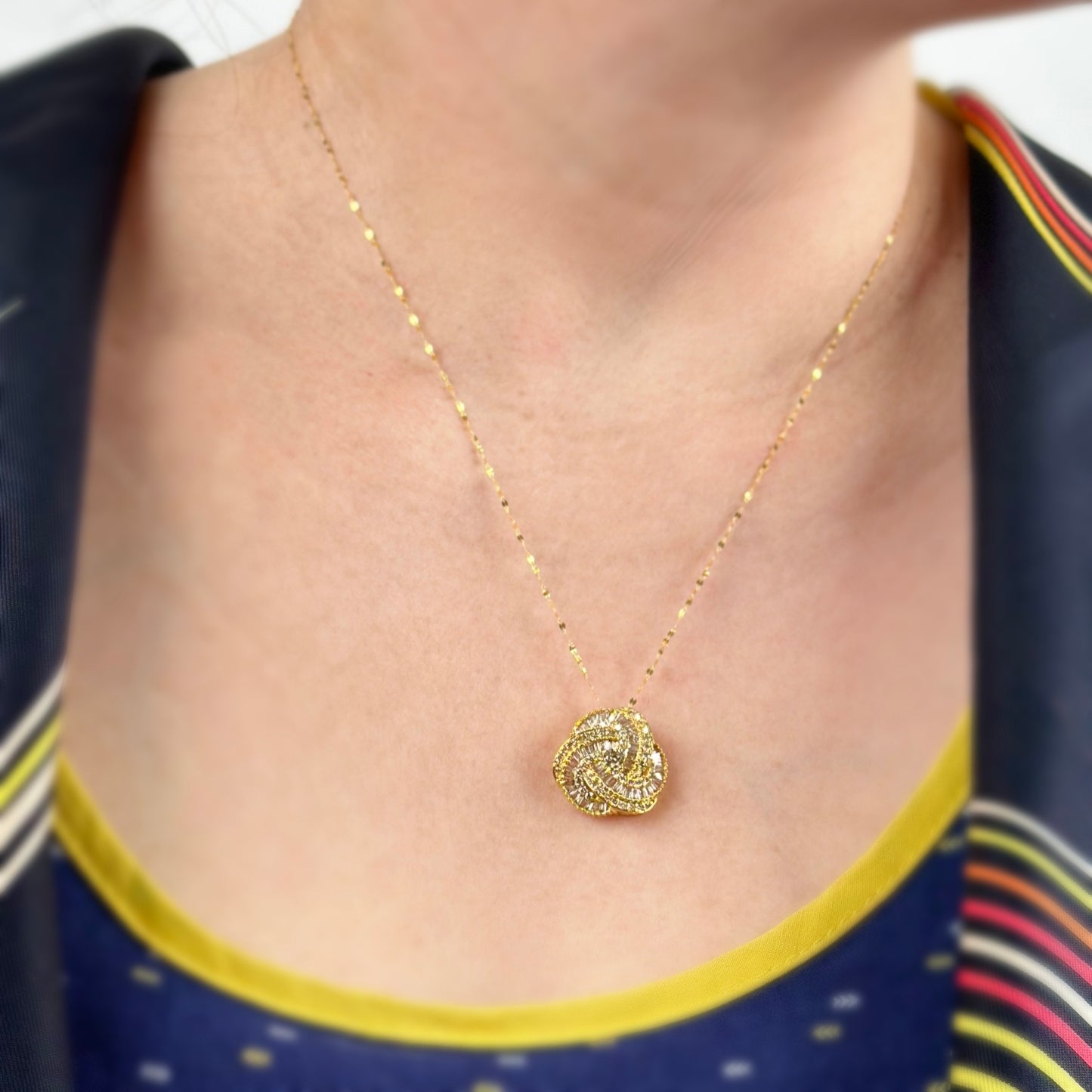 Serenity Twist Diamond Pendant