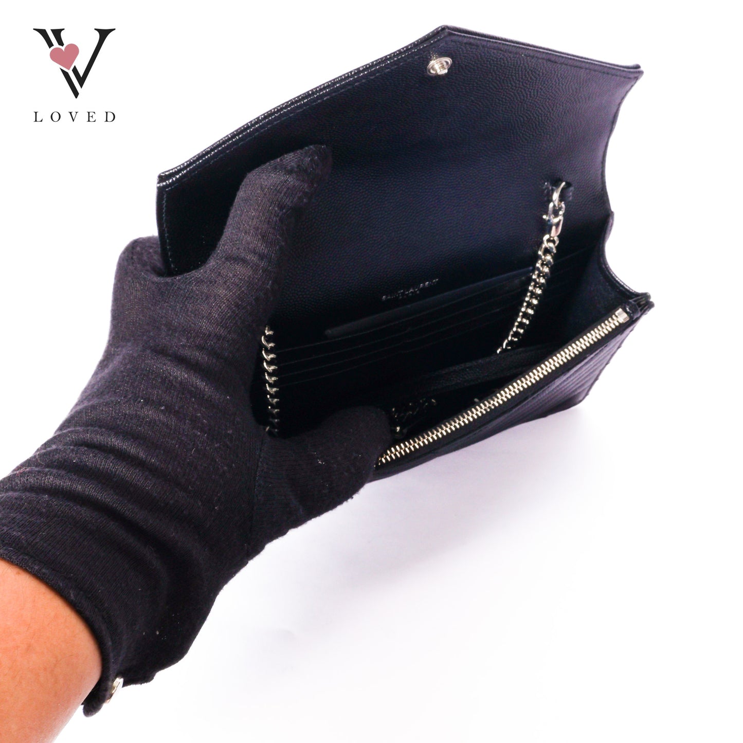 Cassandre Envelope Wallet On Chain Black Small