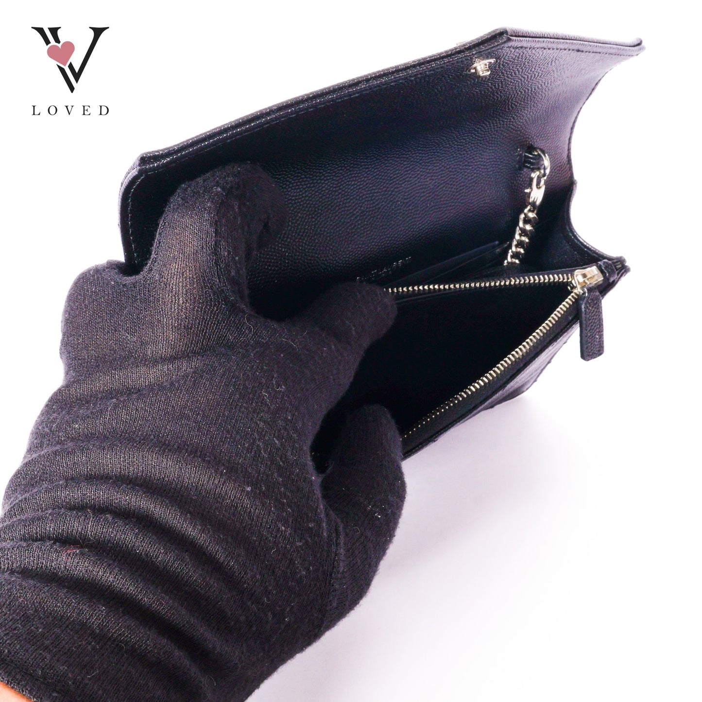 Cassandre Envelope Wallet On Chain Black Small