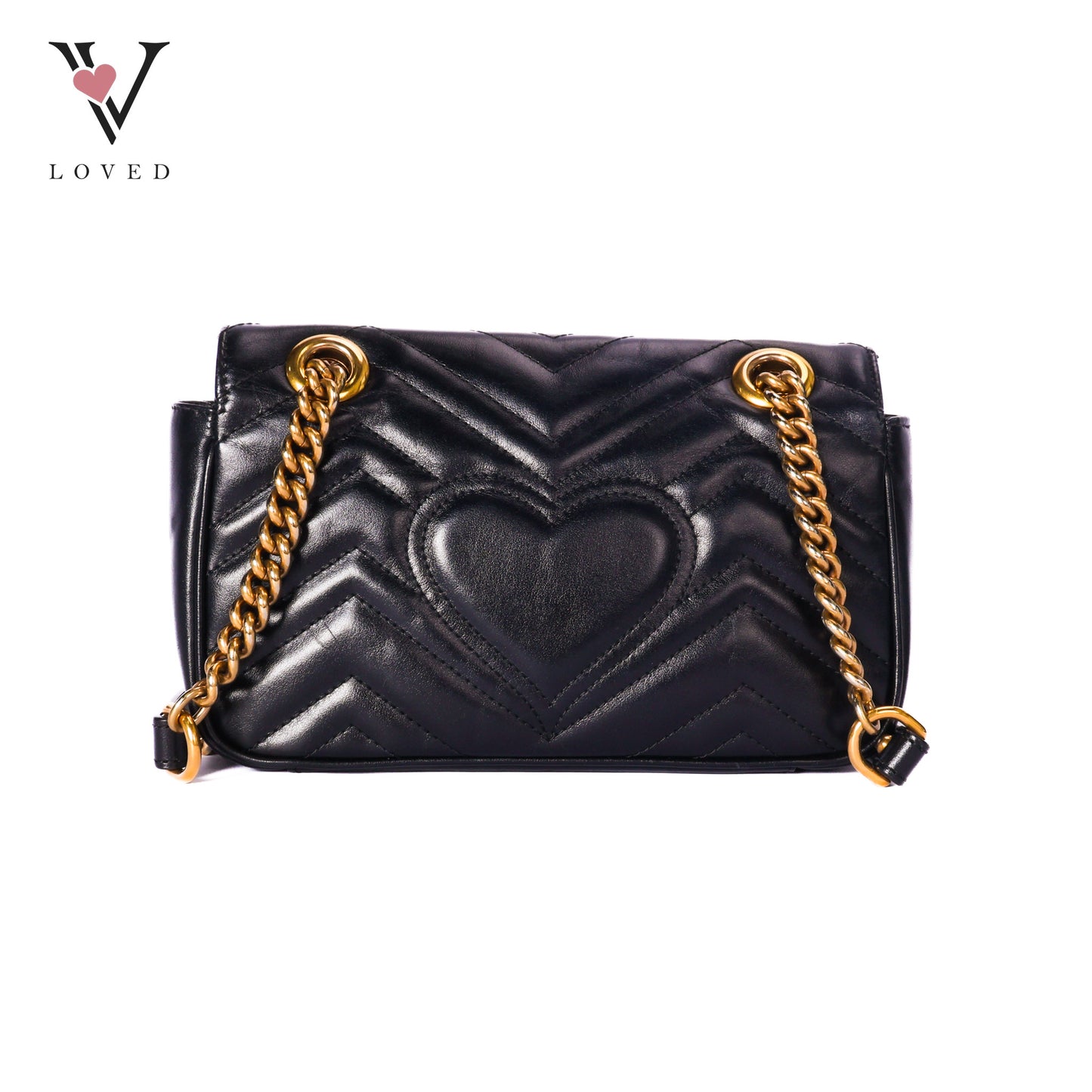 Marmont Mini Shoulder Bag in Black Leather