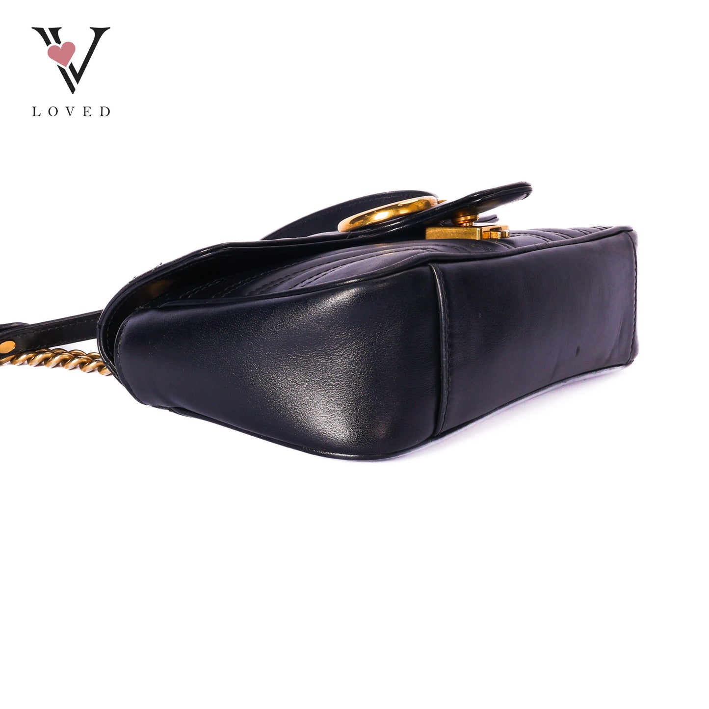 Marmont Mini Shoulder Bag in Black Leather