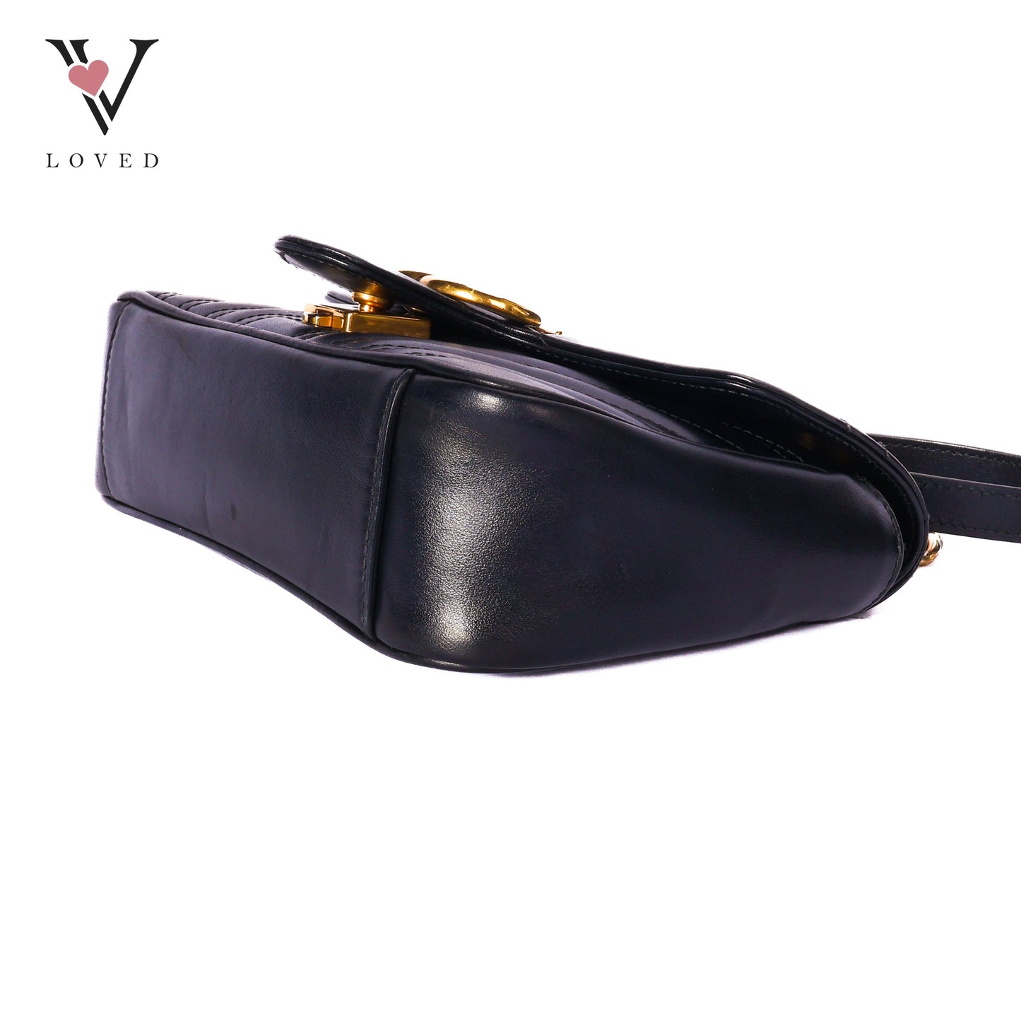 Marmont Mini Shoulder Bag in Black Leather