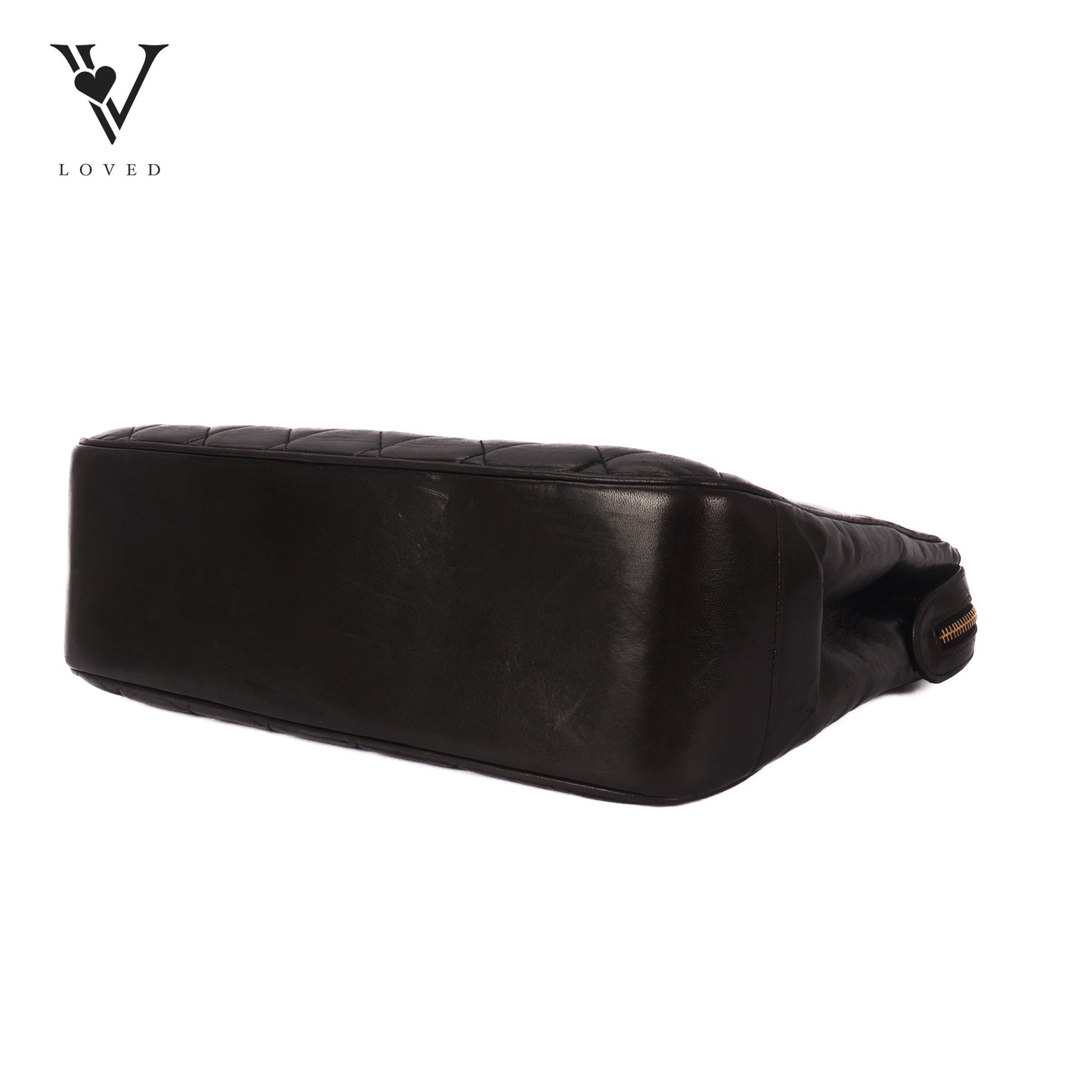 Vintage In Black Quilted Lambskin Tote Bag