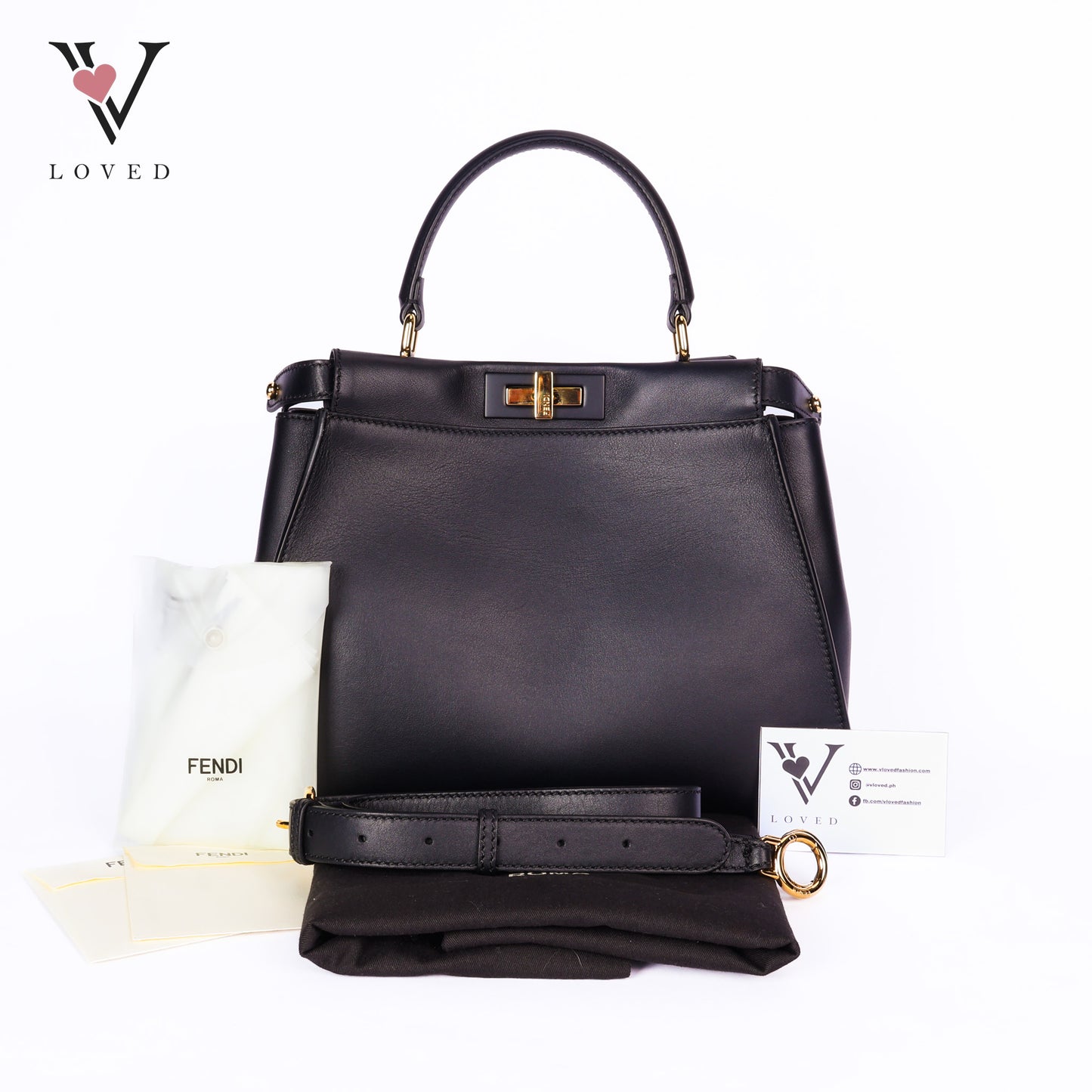 Peekaboo Soft Large Leather Black