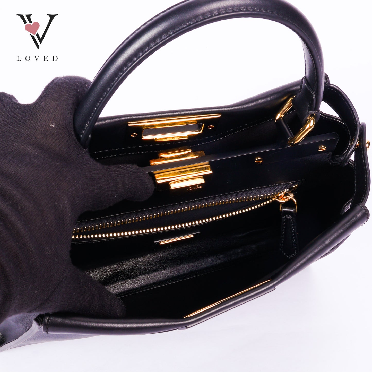 Peekaboo Soft Large Leather Black