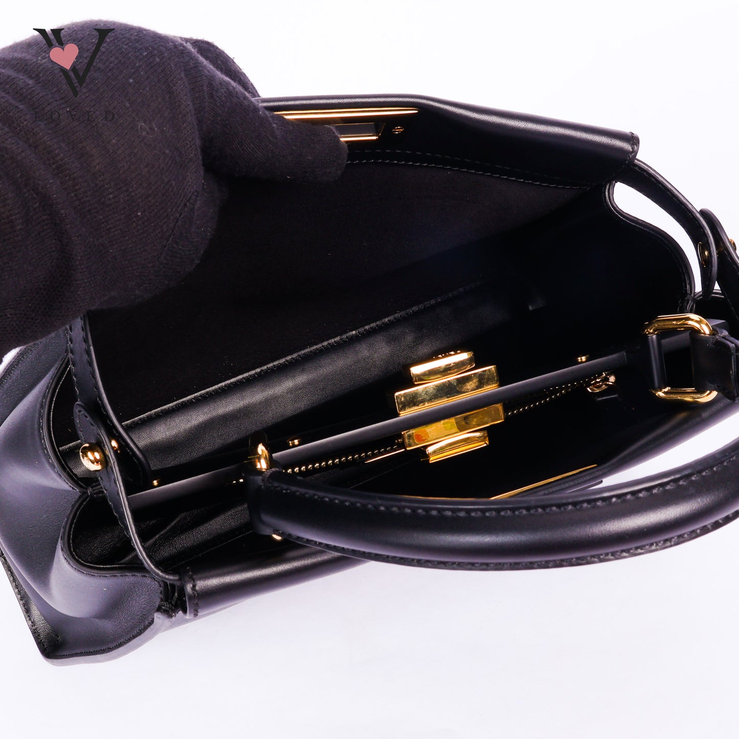 Peekaboo Soft Large Leather Black
