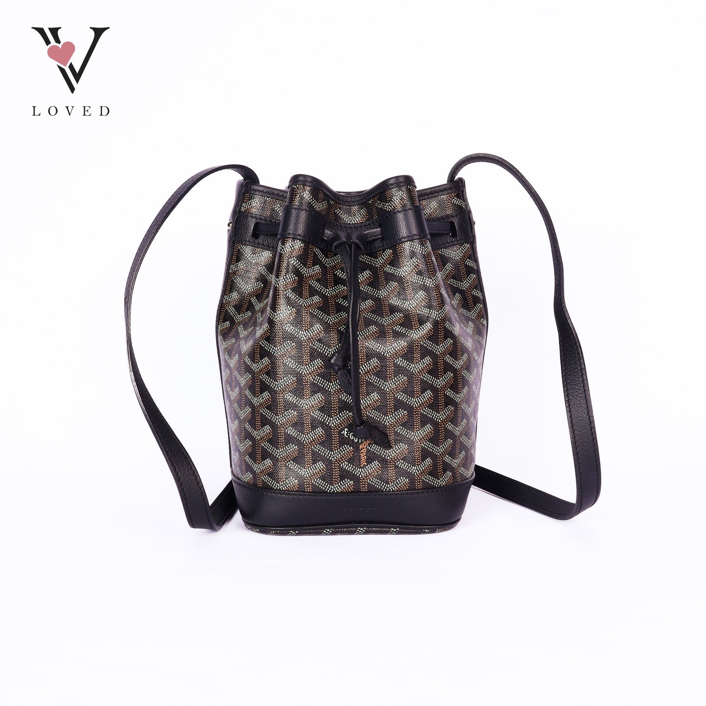 Goyardine Petit Flot Bucket Bag PM Black