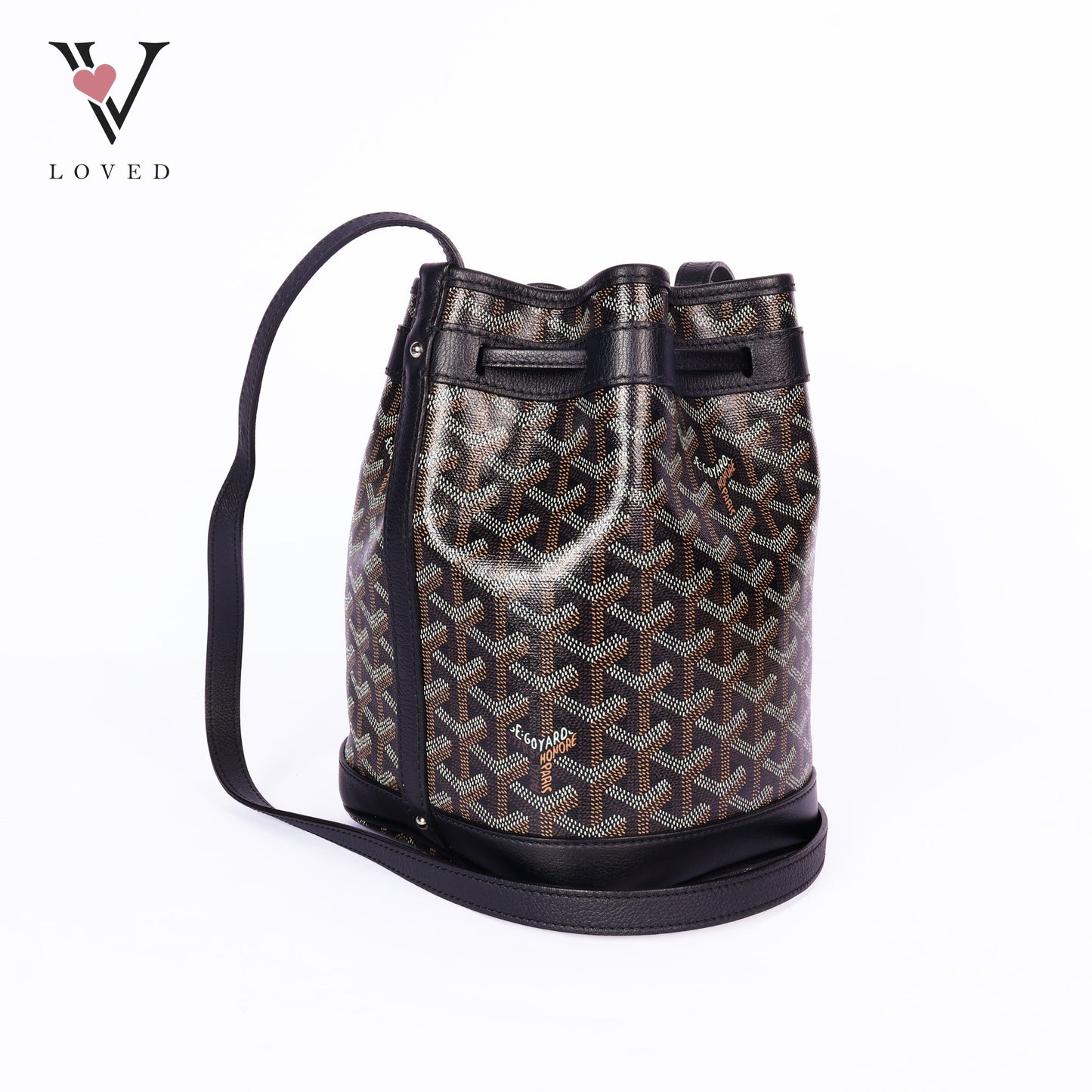Goyardine Petit Flot Bucket Bag PM Black