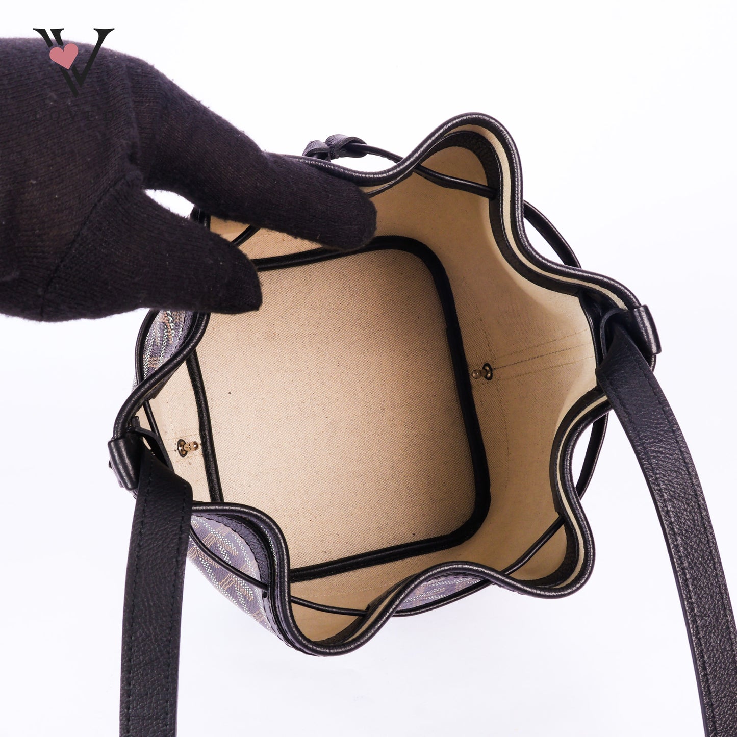 Goyardine Petit Flot Bucket Bag PM Black