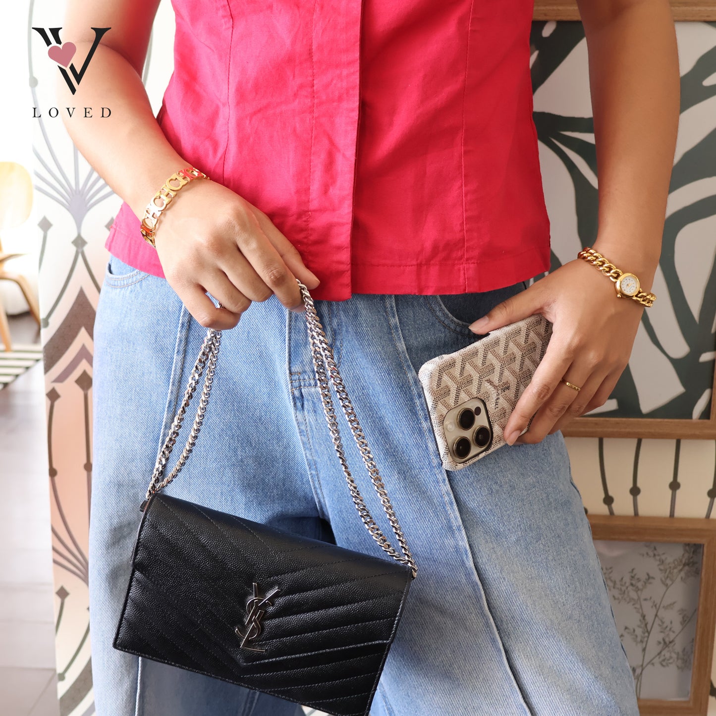 Cassandre Envelope Wallet On Chain Black Small