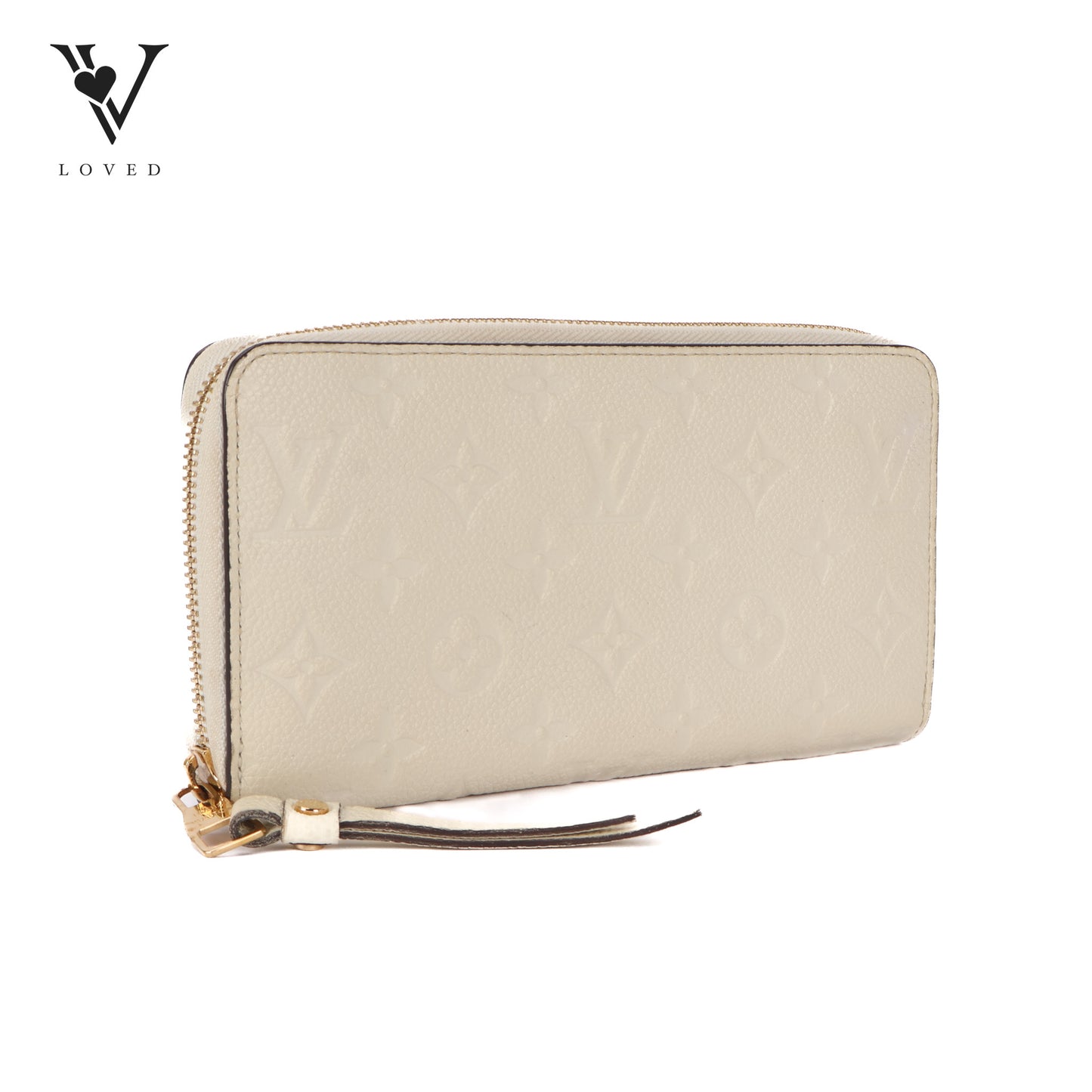 Zippy Wallet in White Empreinte Leather