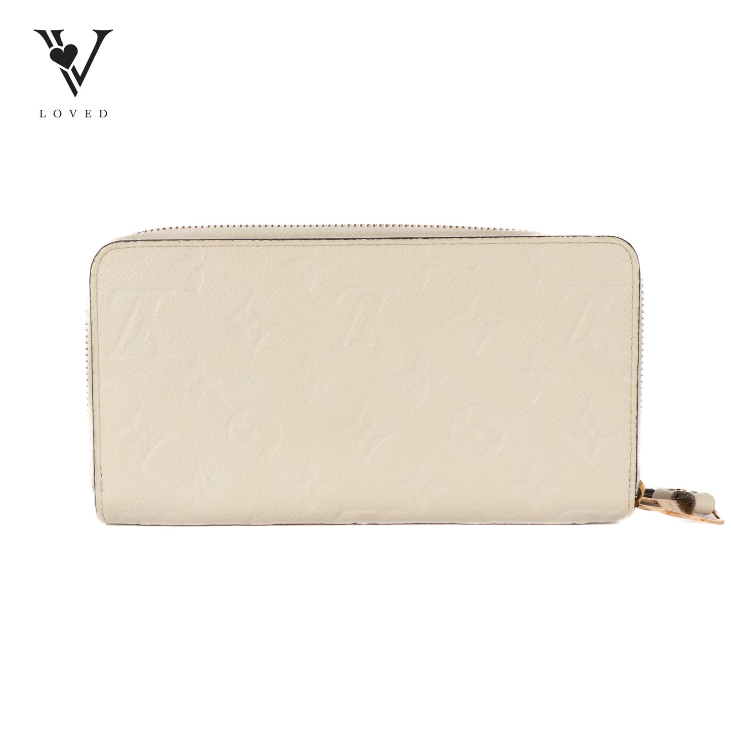 Zippy Wallet in White Empreinte Leather