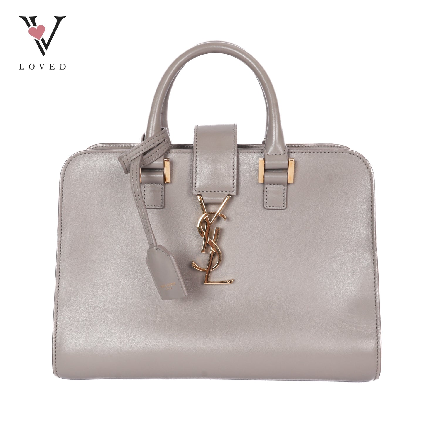 Baby Monogram Cabas In Grey Leather