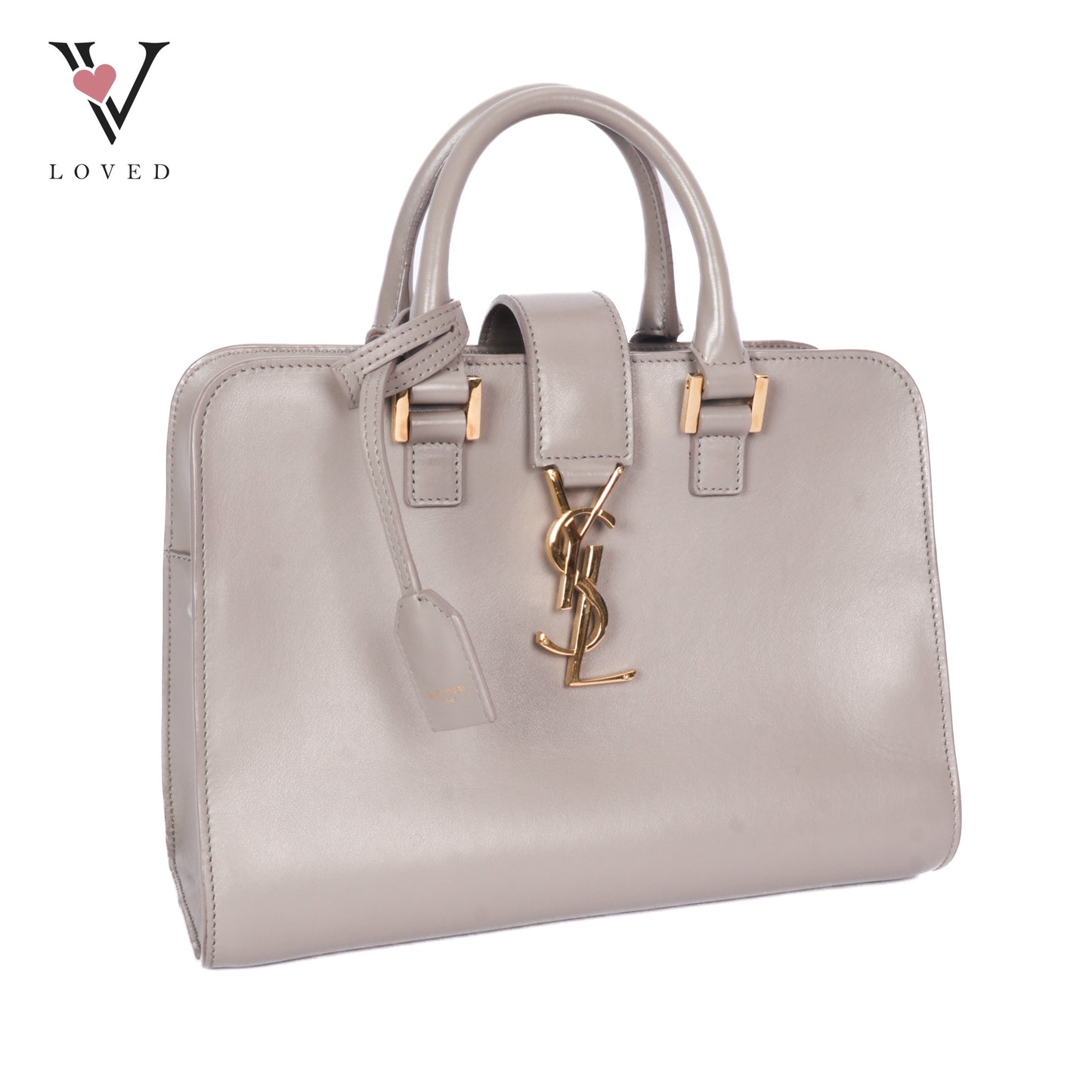 Baby Monogram Cabas In Grey Leather