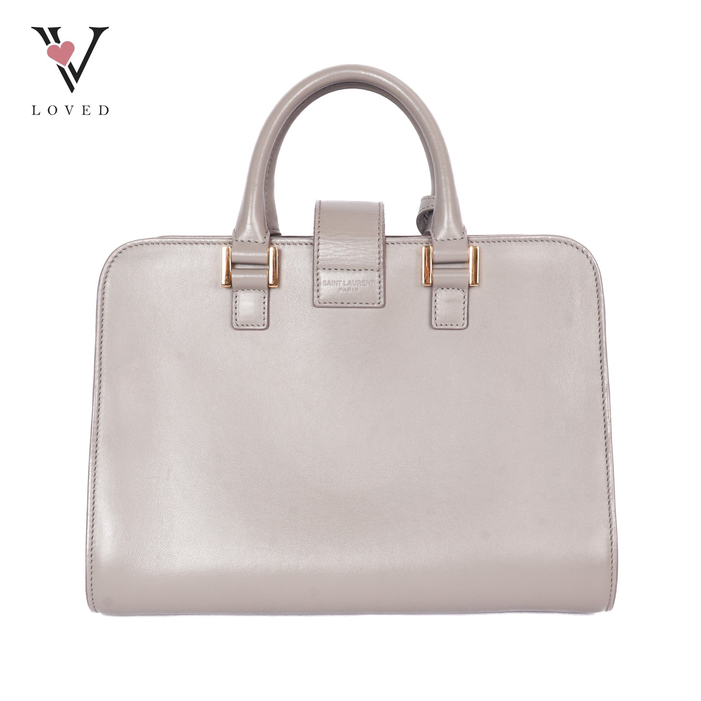 Baby Monogram Cabas In Grey Leather