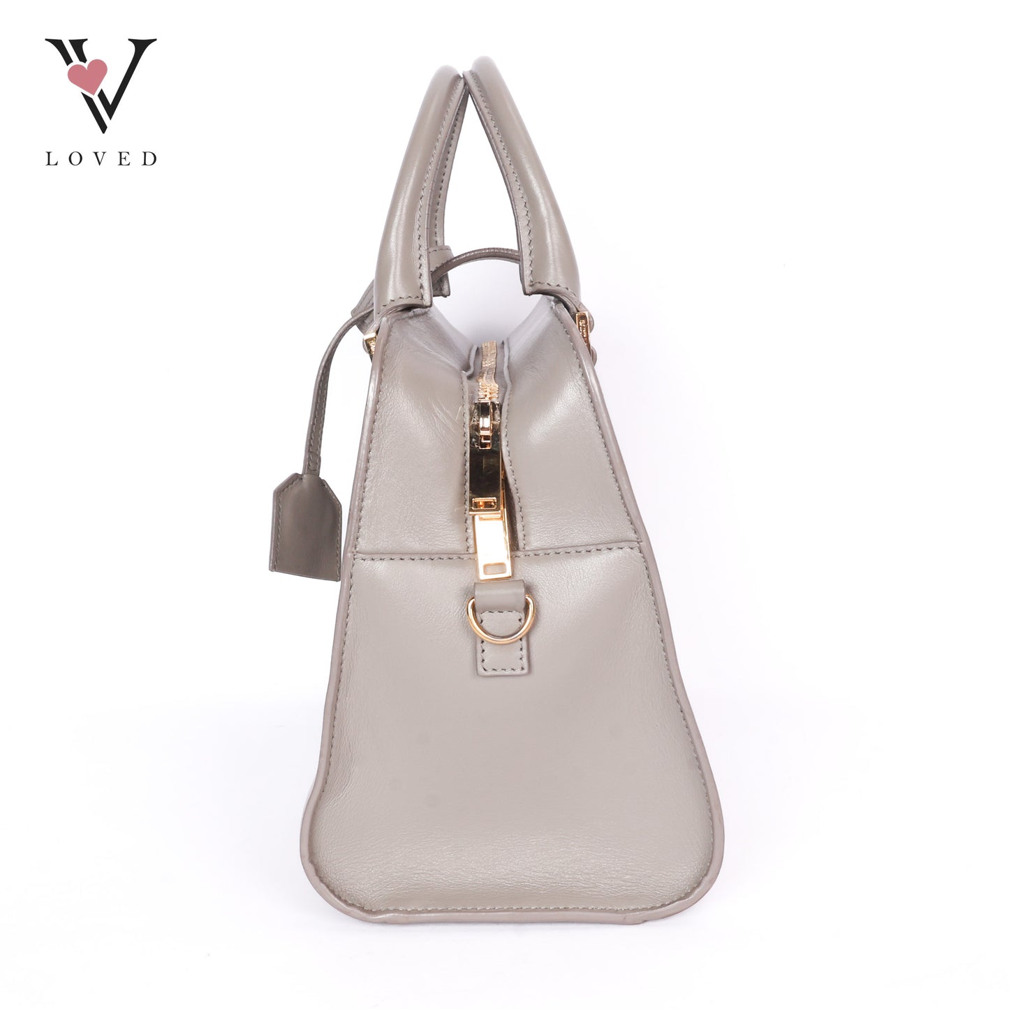 Baby Monogram Cabas In Grey Leather