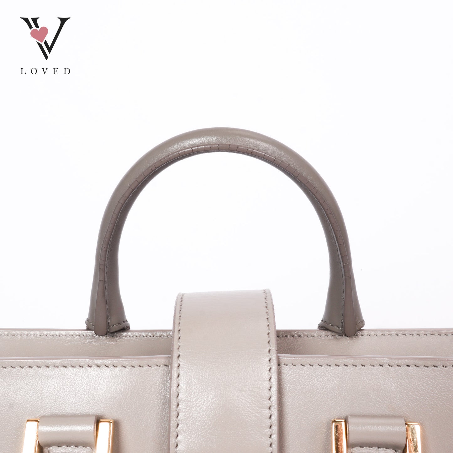 Baby Monogram Cabas In Grey Leather