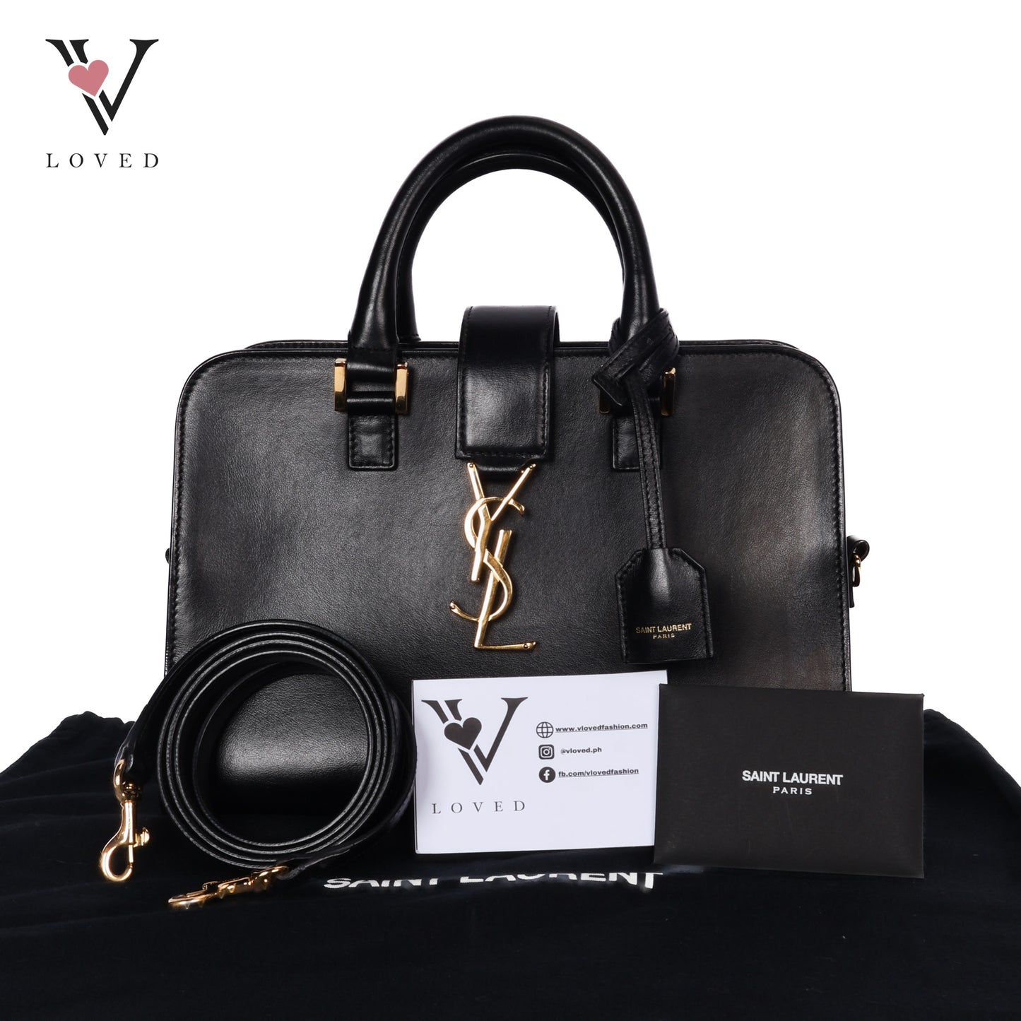 Baby Monogram Cabas In Black Leather