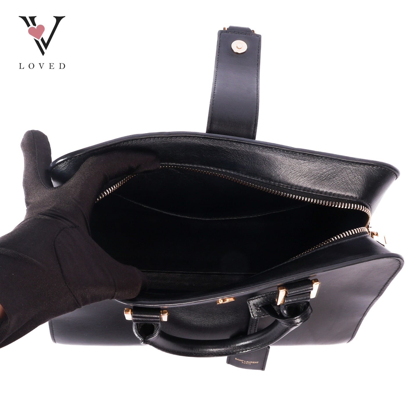 Baby Monogram Cabas In Black Leather
