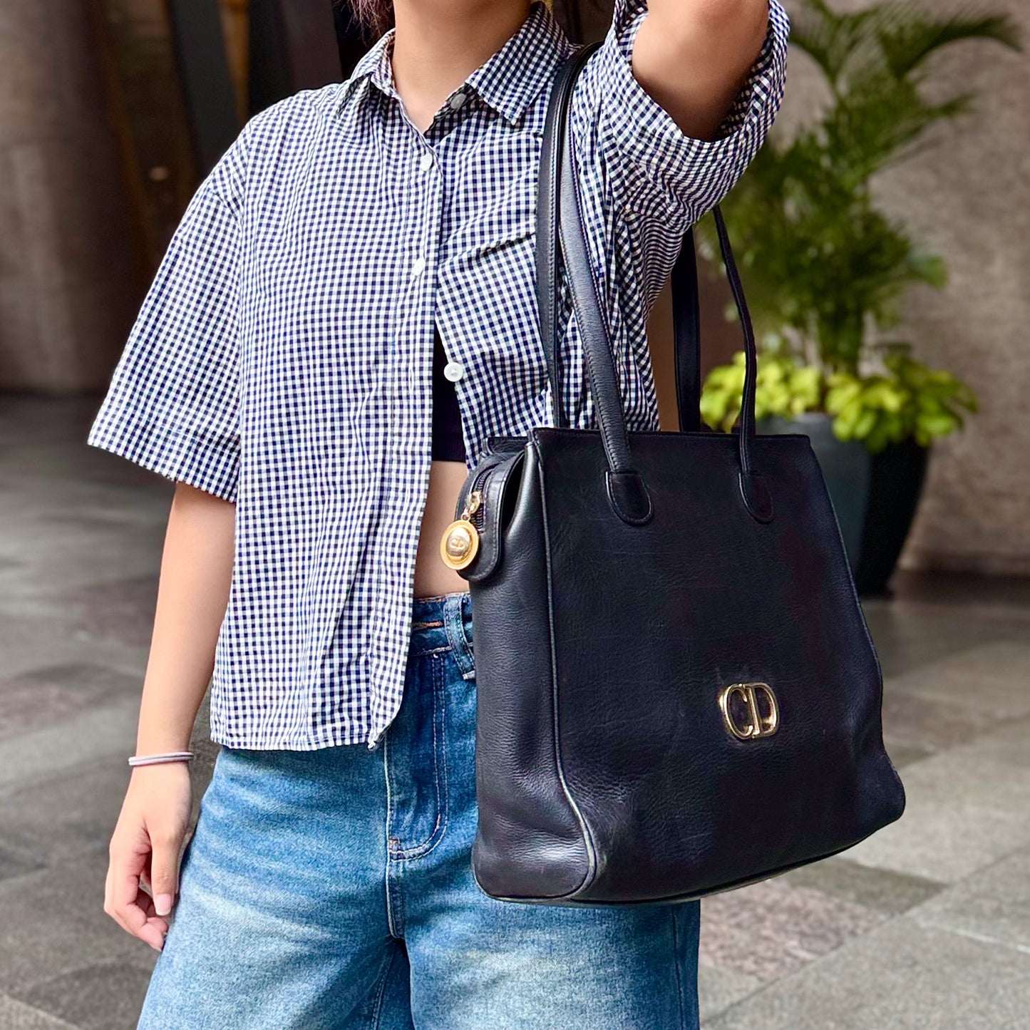 Tote Bag In Black Leather