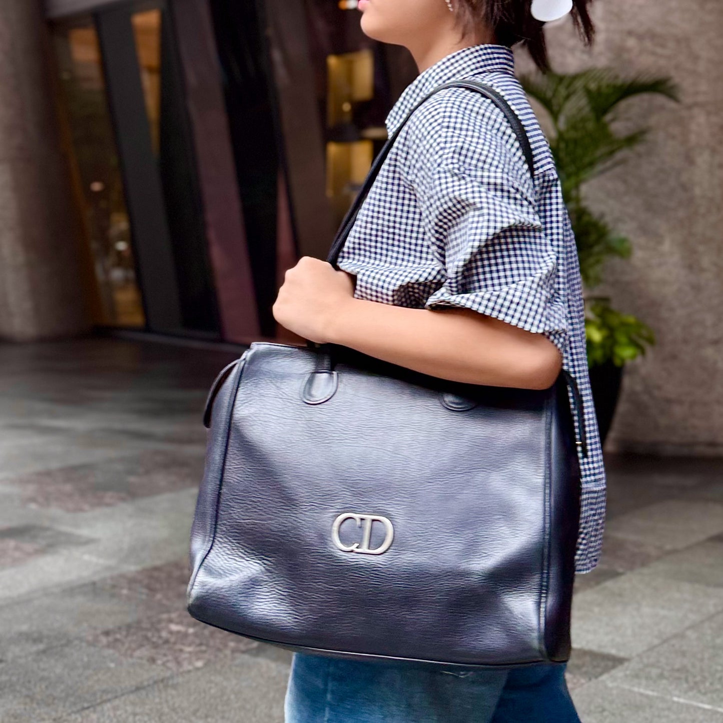 Tote Bag In Black Leather