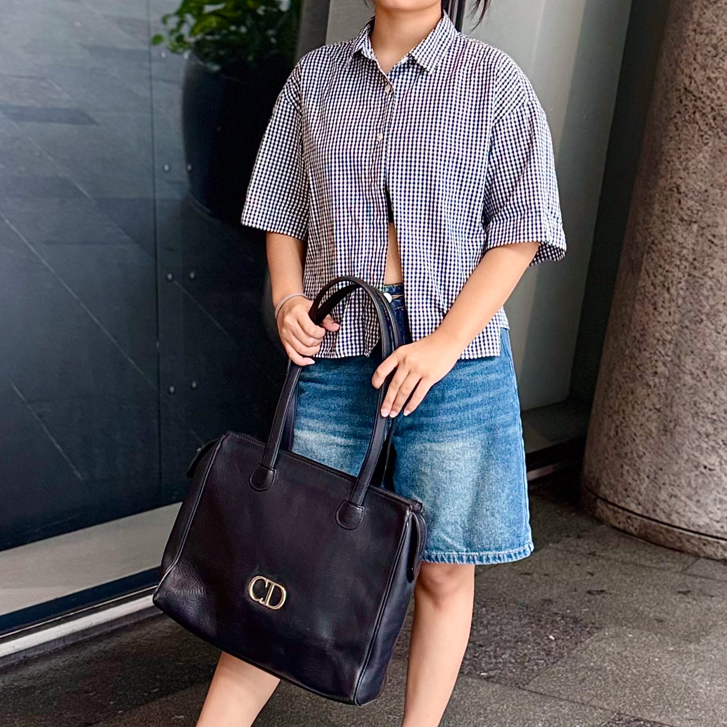 Tote Bag In Black Leather