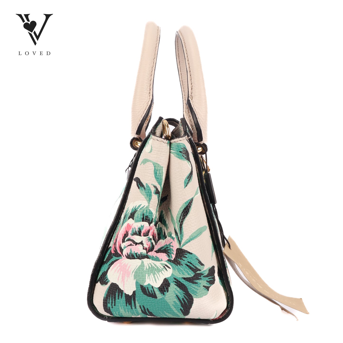 Buckle Tote Printed Leather