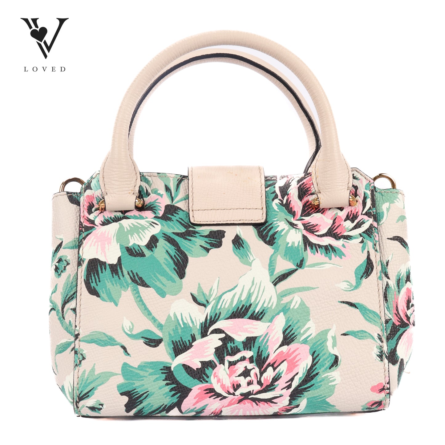 Buckle Tote Printed Leather