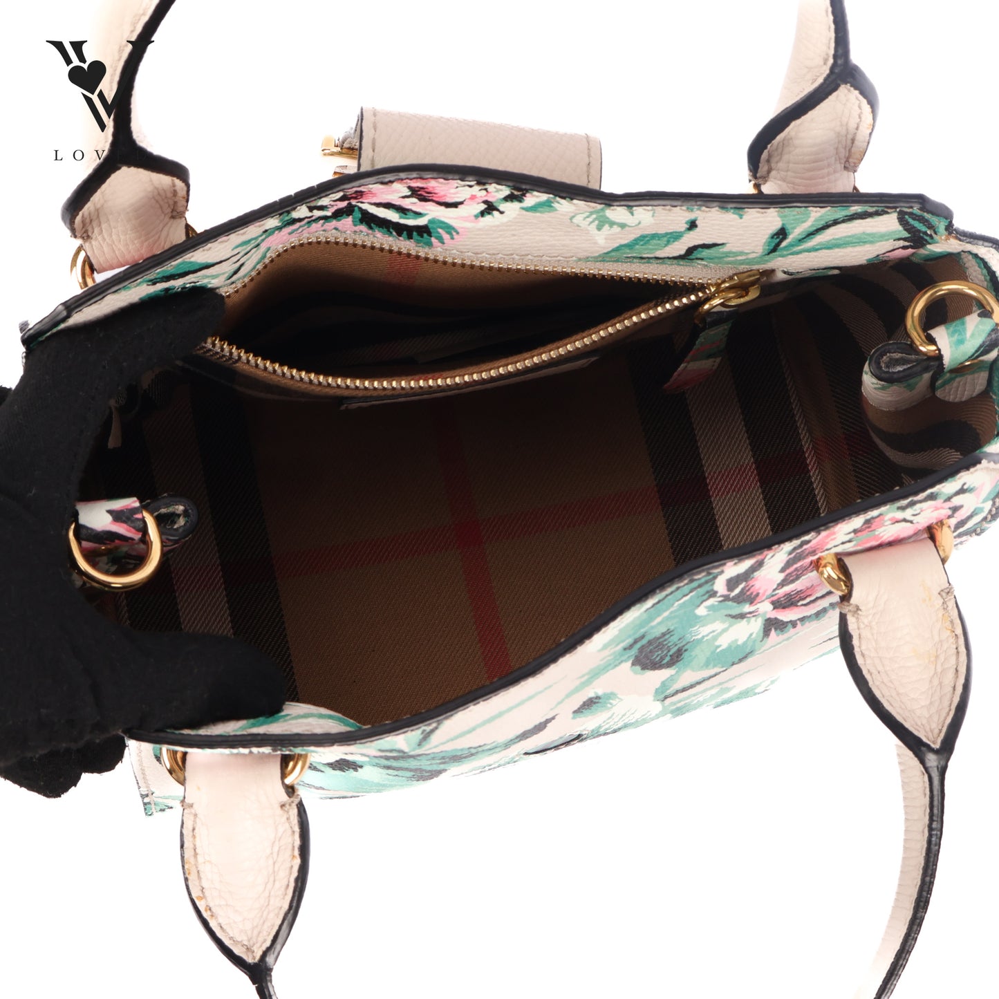 Buckle Tote Printed Leather