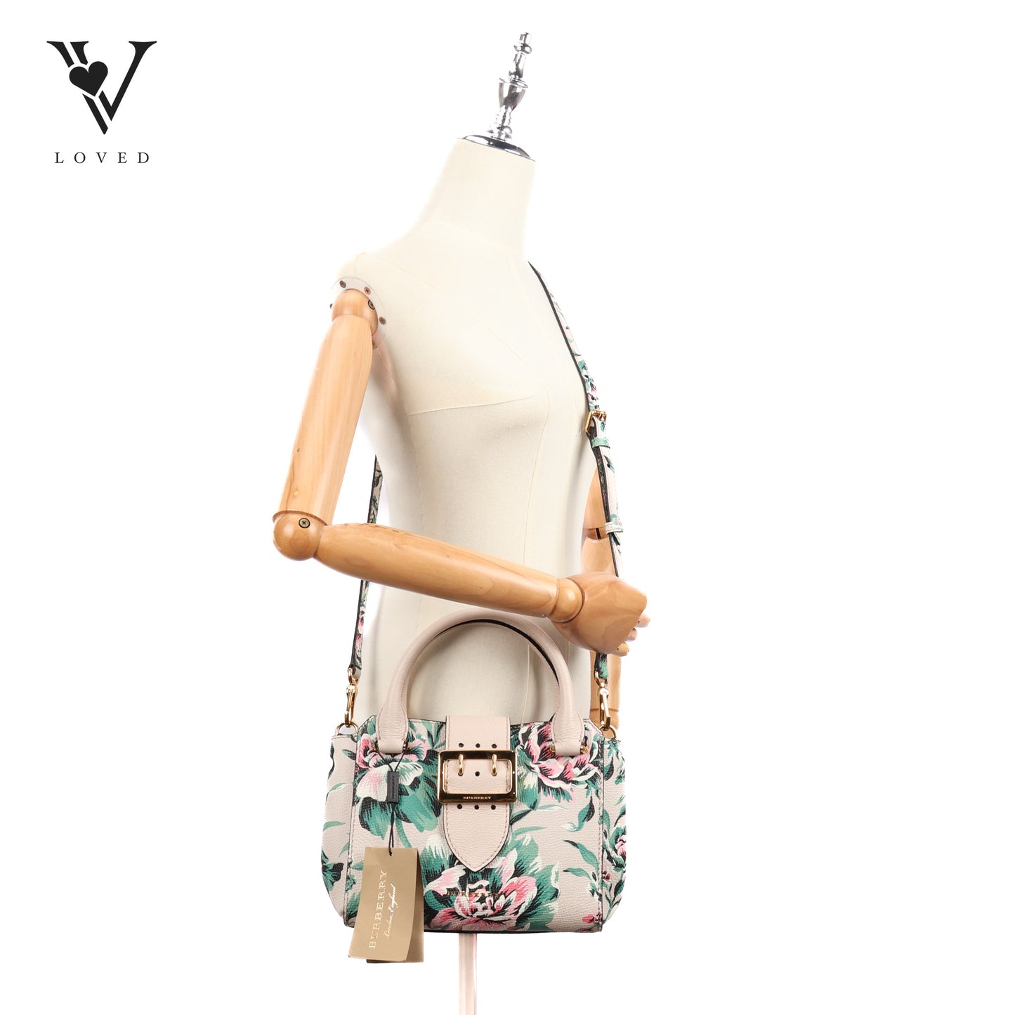 Buckle Tote Printed Leather