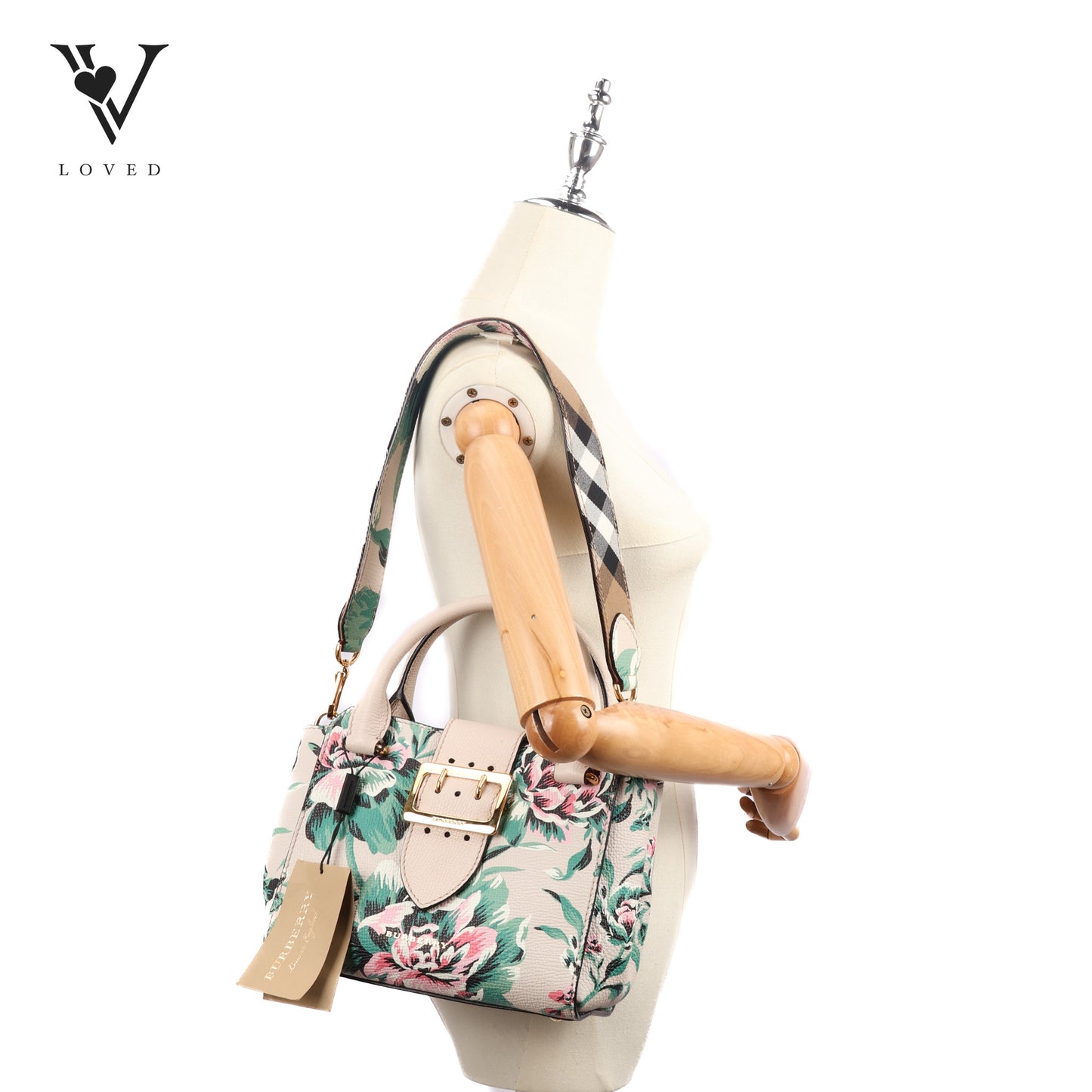 Buckle Tote Printed Leather