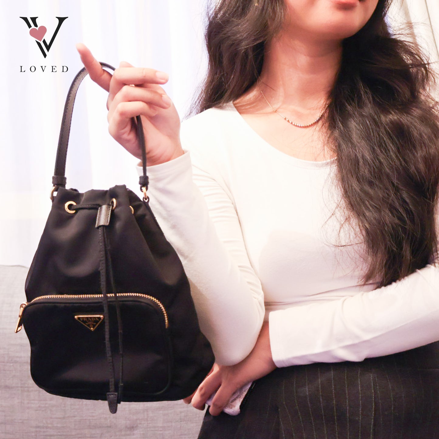 Bucket Nylon Crossbody Bag