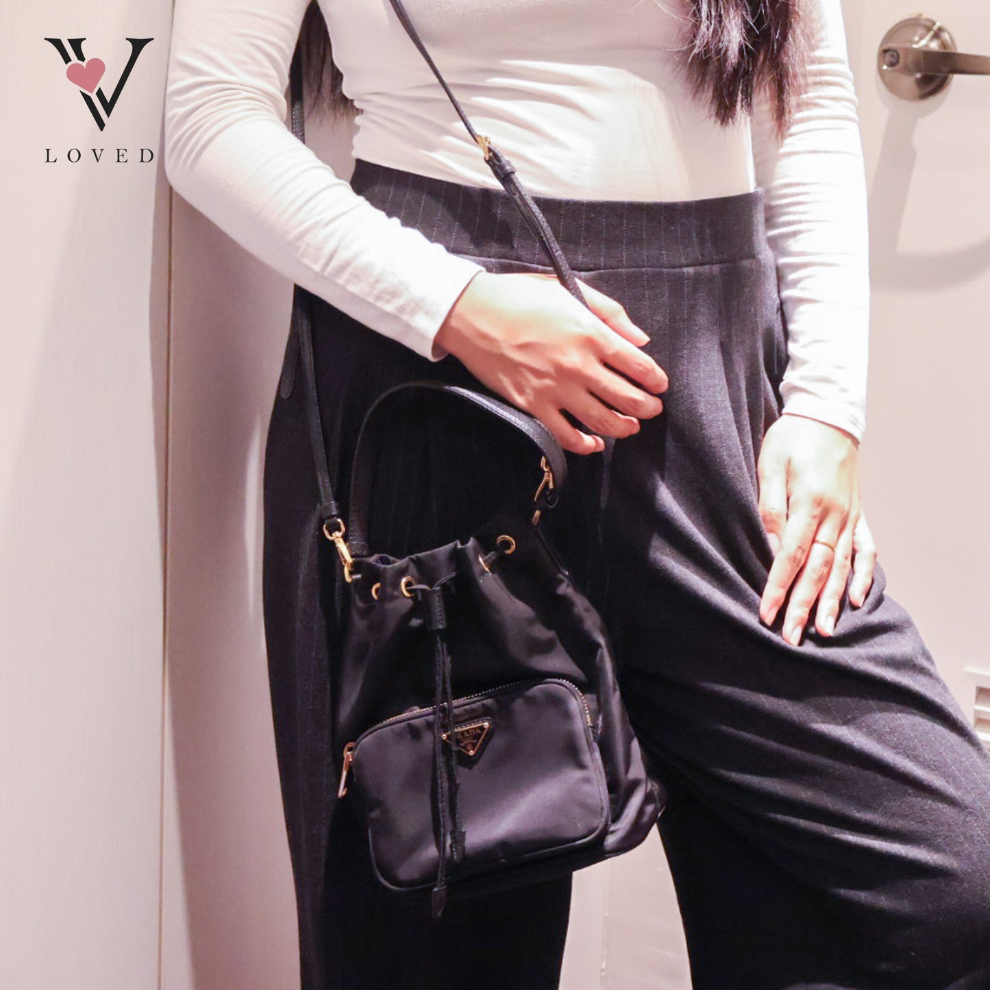 Bucket Nylon Crossbody Bag