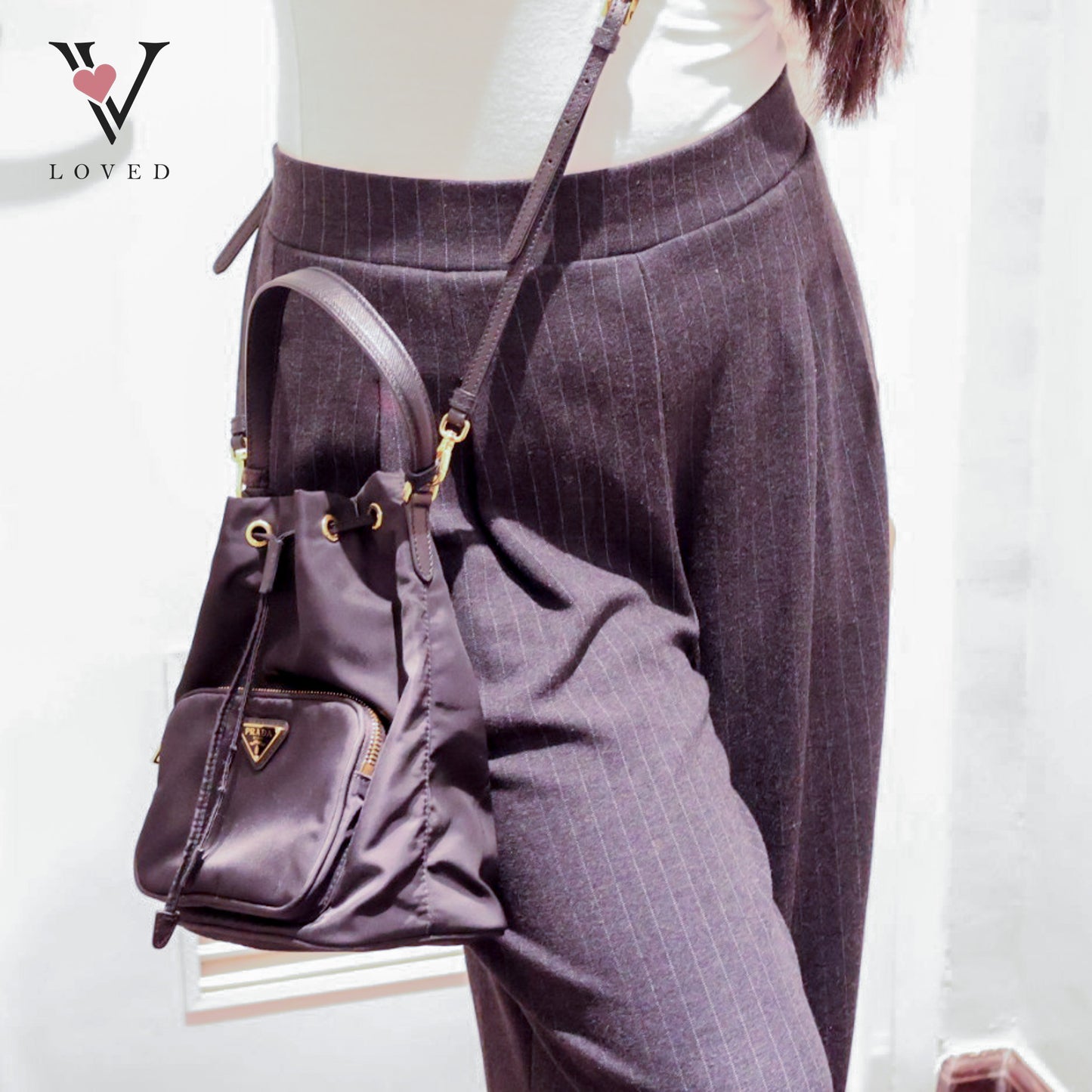 Bucket Nylon Crossbody Bag