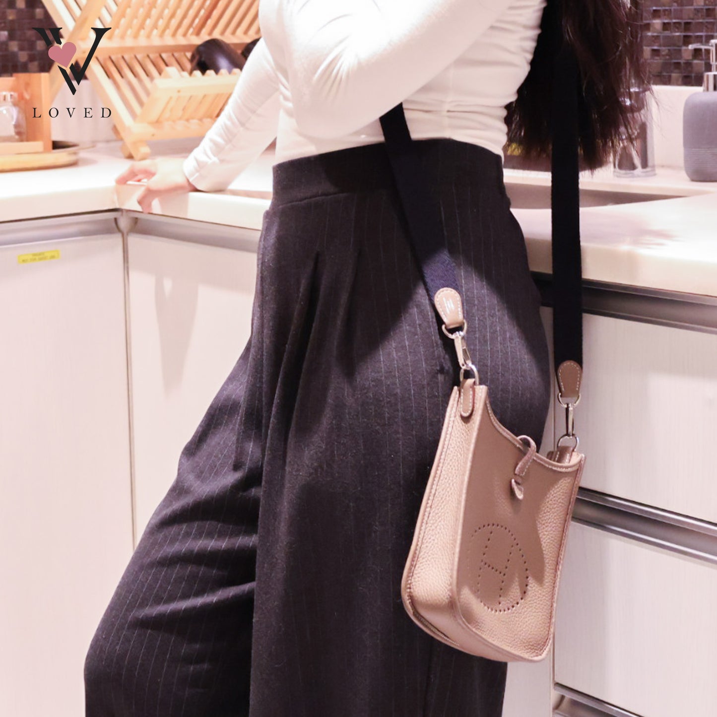 Evelyne In Taupe Clemence Leather