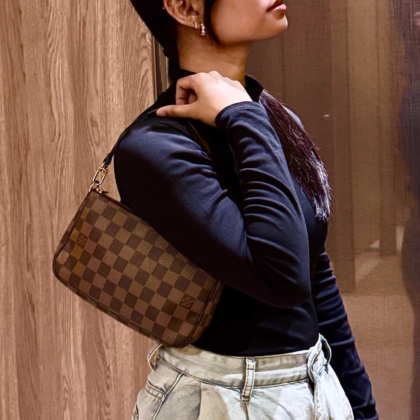 Pochette Accessiores In Damier Ebene
