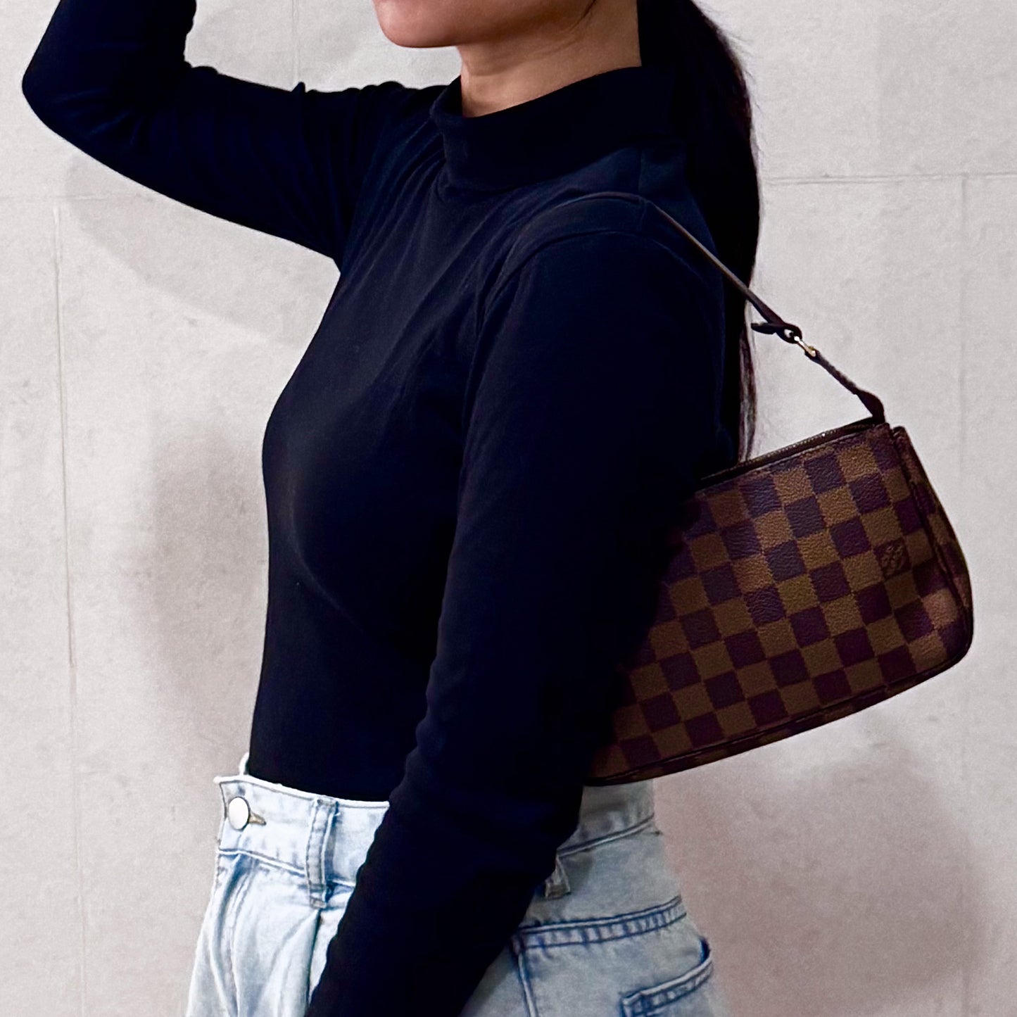 Pochette Accessiores In Damier Ebene