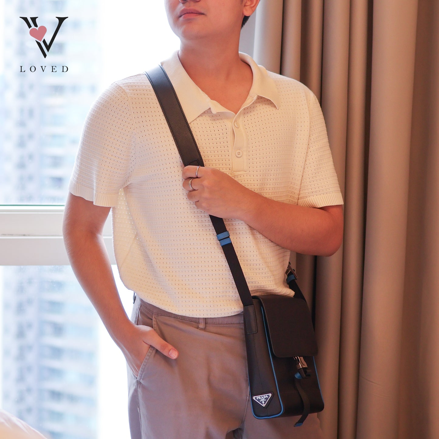 Black Saffiano Buckle Flap