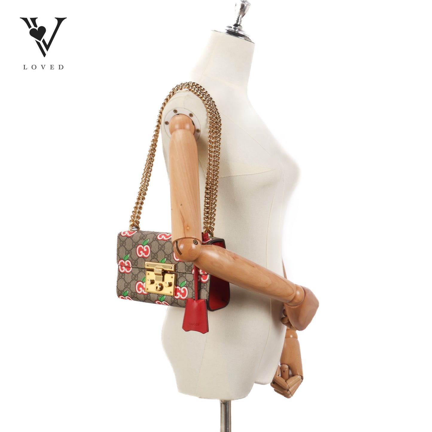 Padlock Shoulder Bag Printed GG Coated Canvas Small