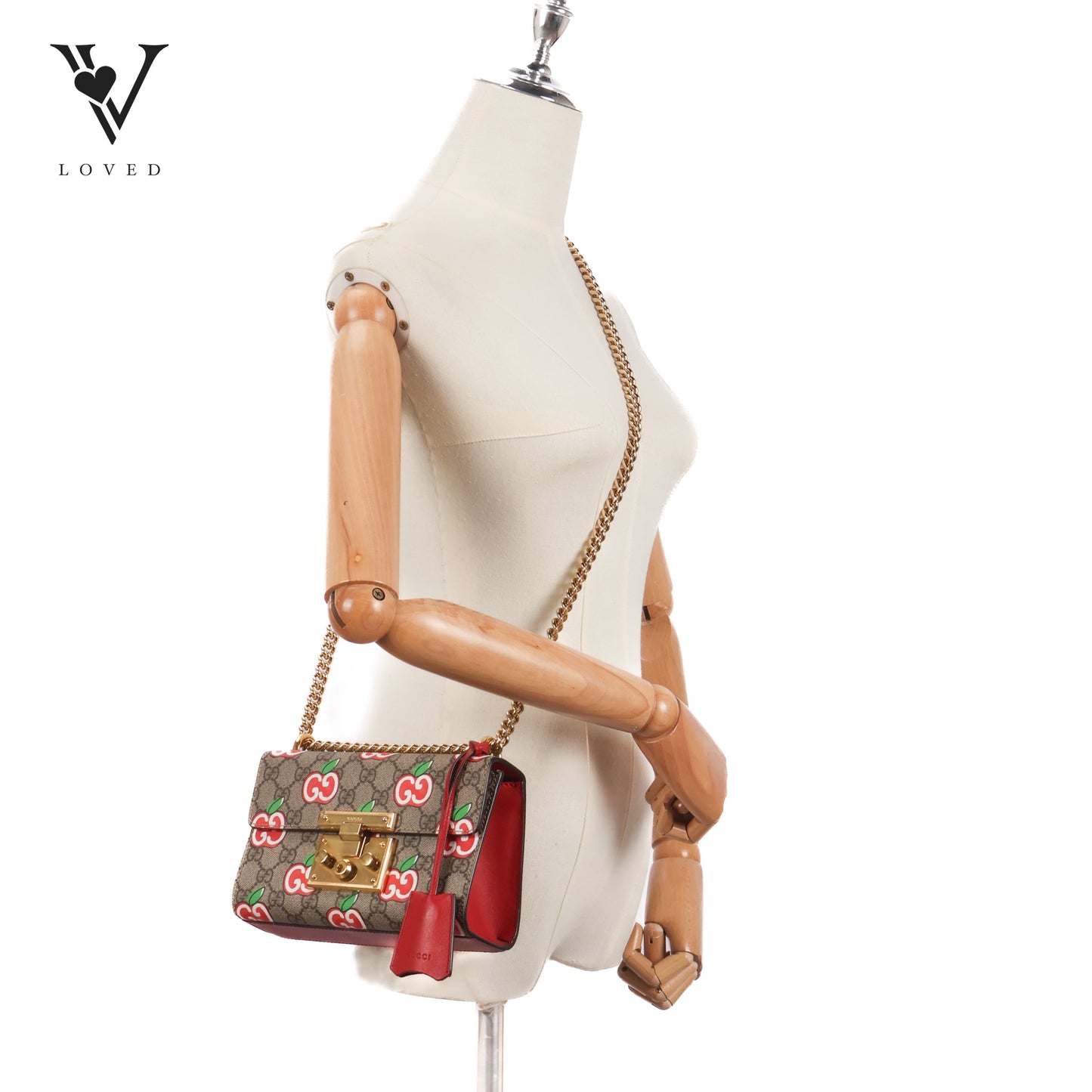 Padlock Shoulder Bag Printed GG Coated Canvas Small