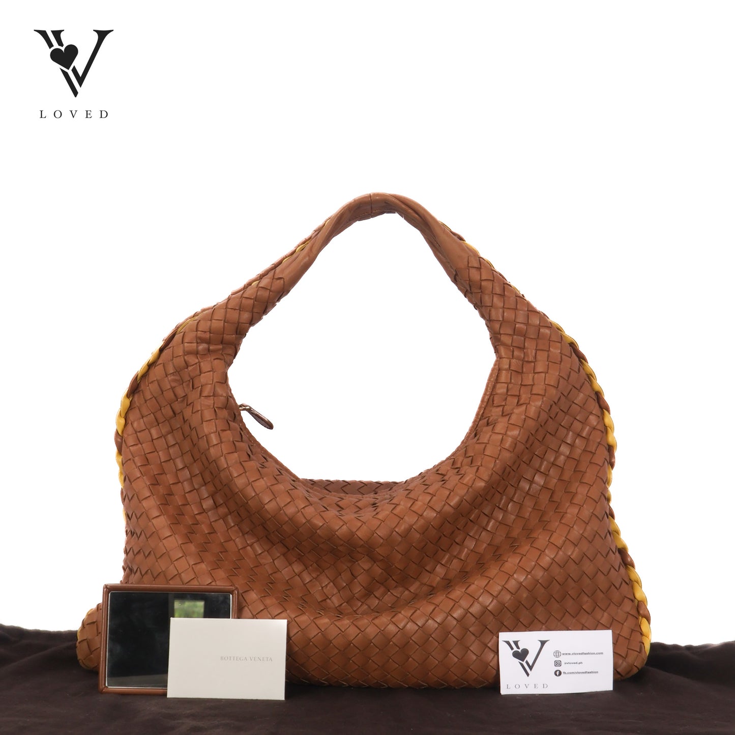 Hobo Intrecciato Leather Shoulder Bag