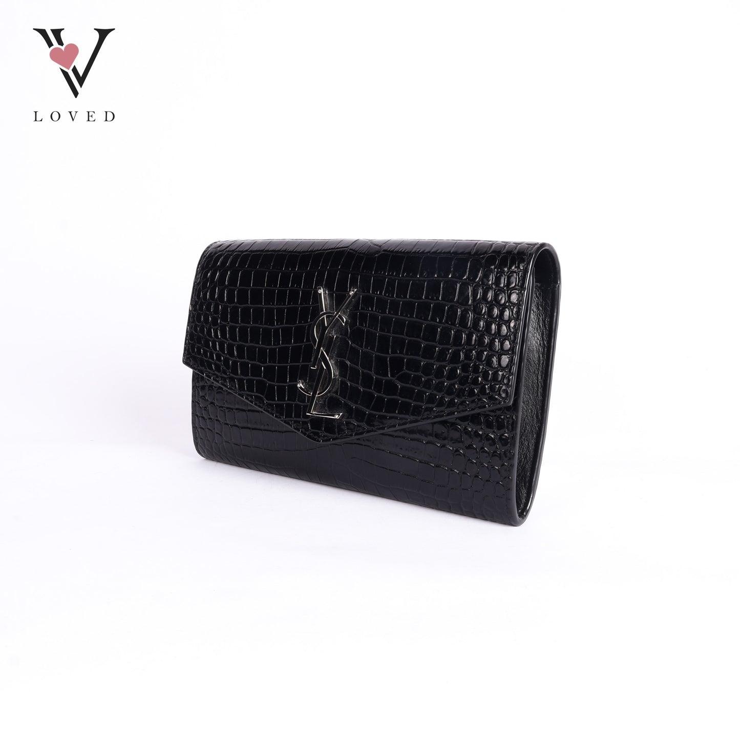 Black Embossed Uptown Crossbody Bag