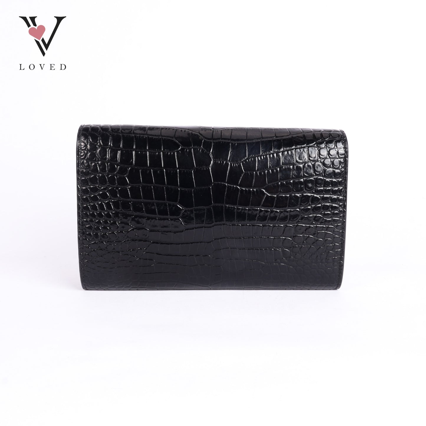 Black Embossed Uptown Crossbody Bag