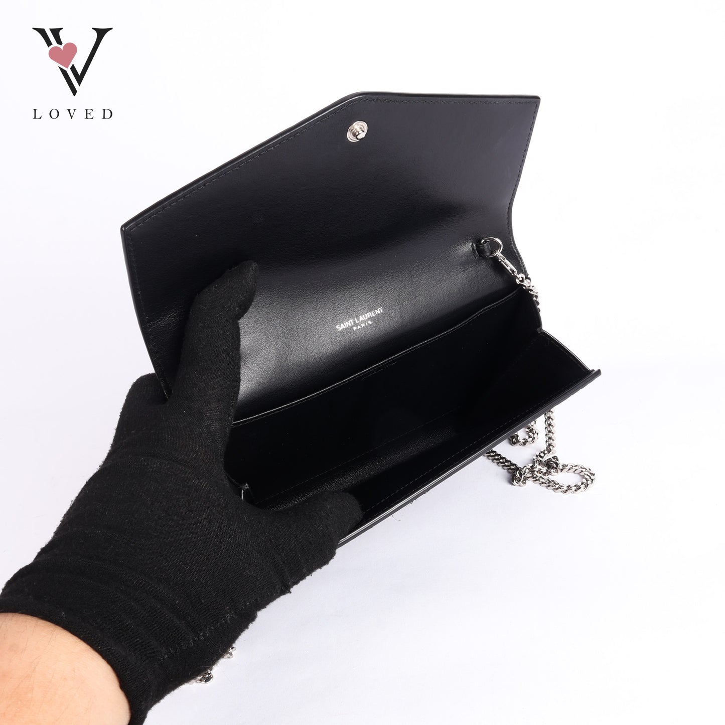 Black Embossed Uptown Crossbody Bag