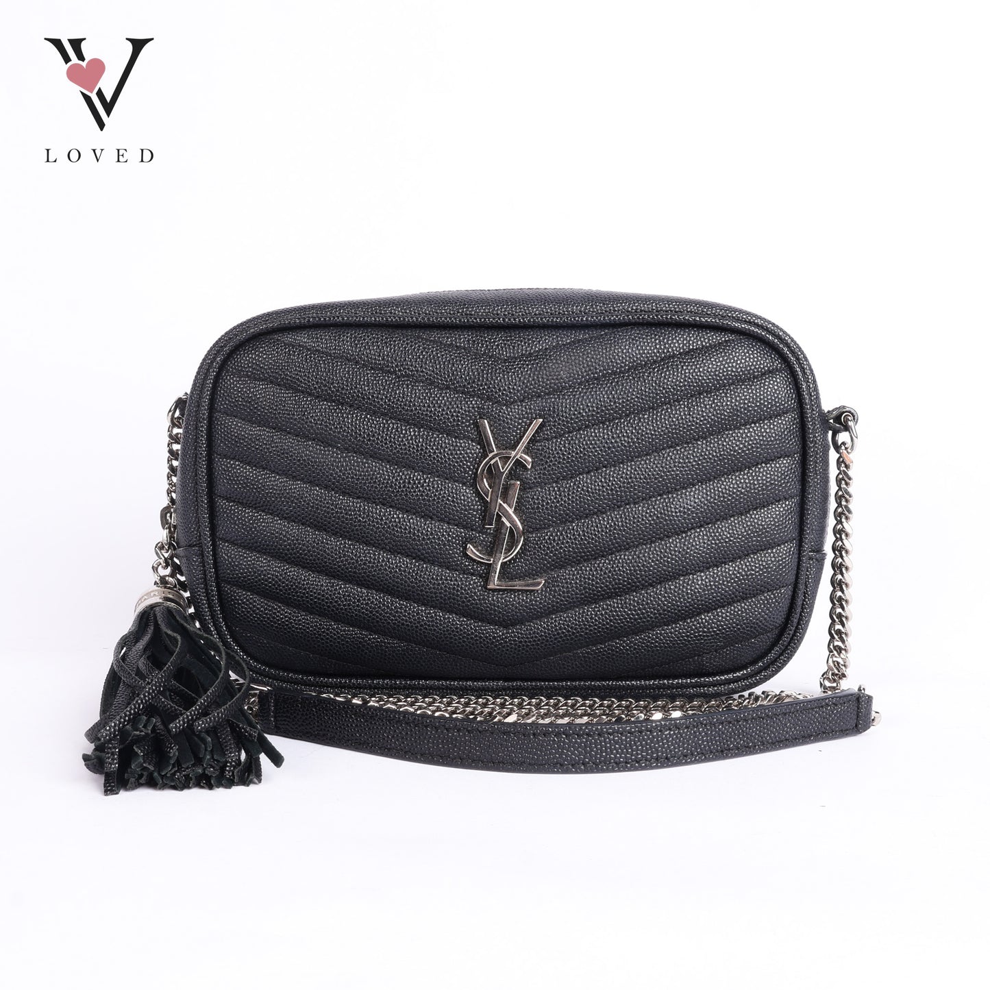 Grained Leather Matelasse Monogram Mini Lou Camera Bag