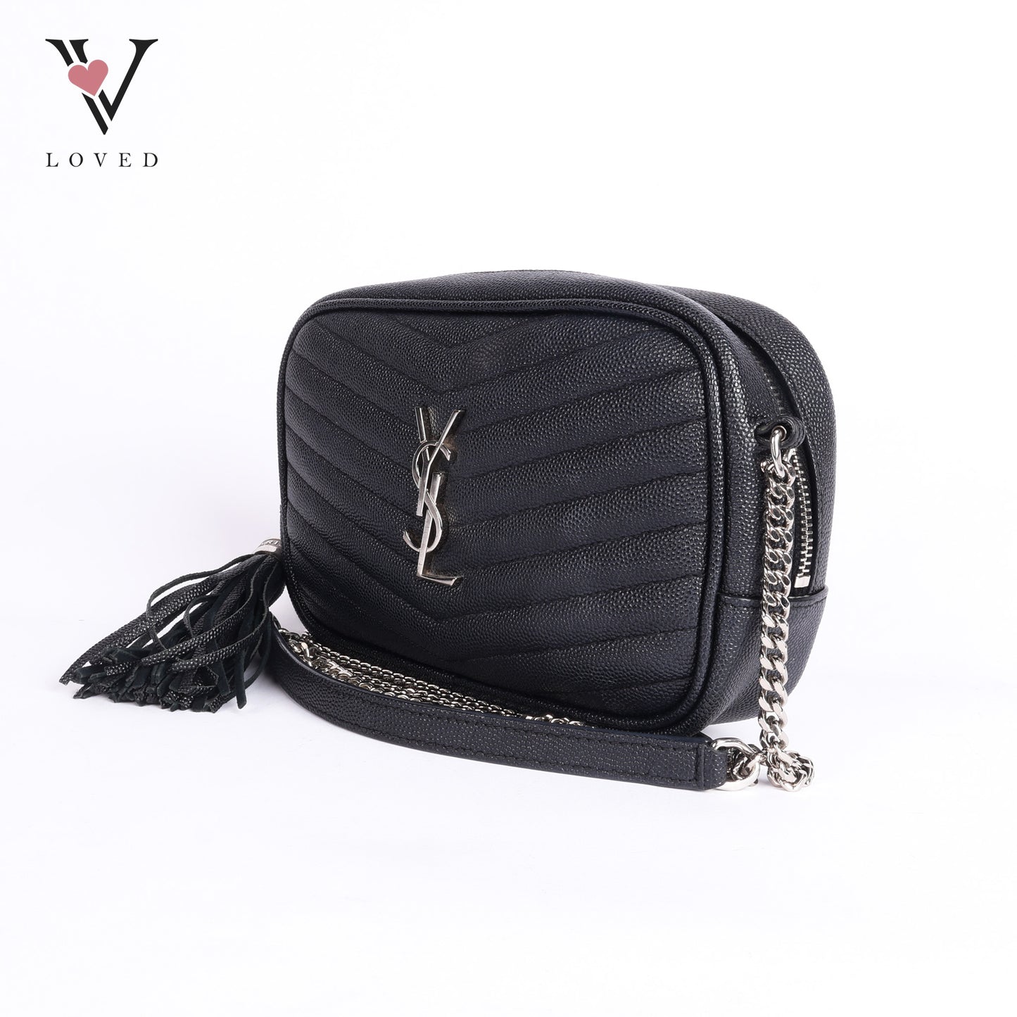 Grained Leather Matelasse Monogram Mini Lou Camera Bag